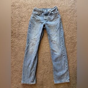 Levi's 501. Classic Blue Straight Leg Jeans